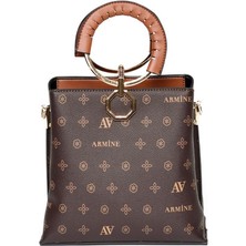 Armine 260 Kahve Baskılı Kadın Çanta