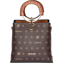 Armine 260 Kahve Baskılı Kadın Çanta