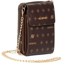 Armine 266 Cüzdan Kahve Baskılı Kadın Çanta