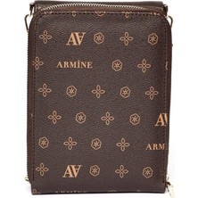 Armine 266 Cüzdan Kahve Baskılı Kadın Çanta