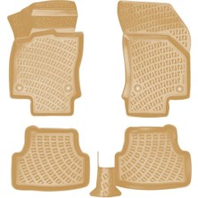 Rizline Volkswagen Polo 6c 2017 Sonrası 3D Bej Havuzlu Paspas