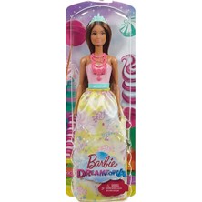 Barbie Dreamtopia Prenses Barbie Bebekler Sarı Etekli Kumral FJC96