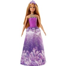 Barbie Dreamtopia Prenses Barbie Bebekler Mor Etekli Kumral FJC97