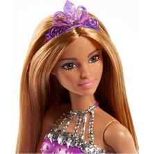 Barbie Dreamtopia Prenses Barbie Bebekler Mor Etekli Kumral FJC97