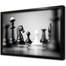 Tablosan Satranç Çerçeveli Cam Tablo