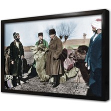 Tablosan Kurtuluş Savaşı Zamanı Atatürk Çerçeveli Cam Tablo