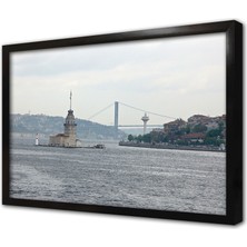 Tablosan Kız Kulesi ve Boğaziçi Köprüsü Çerçeveli Cam Tablo