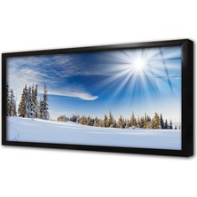 Tablosan Kar Çerçeveli Cam Tablo