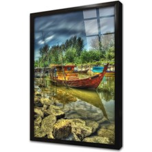 Tablosan Kayık Çerçeveli Cam Tablo