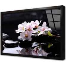 Tablosan Spa Taşları Çerçeveli Cam Tablo