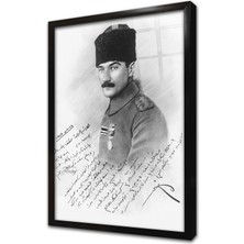 Tablosan Atatürk Genç Subay Yılları Çerçeveli Cam Tablo