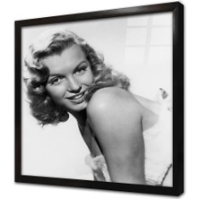Tablosan Siyah Beyaz Marilyn Monroe Çerçeveli Cam Tablo