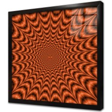 Tablosan Optik Illüzyon Çerçeveli Cam Tablo