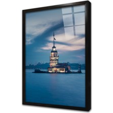 Tablosan Istanbul Kız Kulesi Çerçeveli Cam Tablo