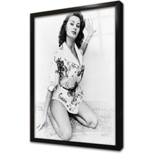 Tablosan Sophia Loren Çerçeveli Cam Tablo