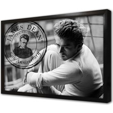 Tablosan James Dean Posteri Çerçeveli Cam Tablo