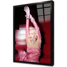 Tablosan Renkli Marilyn Monroe Çerçeveli Cam Tablo