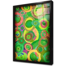 Tablosan Dekoratif Soyut Çerçeveli Cam Tablo