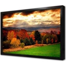Tablosan Sonbahar Doğa Çerçeveli Cam Tablo