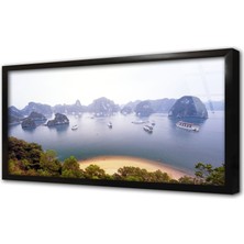 Tablosan Vietnamda Güneş Doğarken Çerçeveli Cam Tablo
