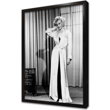 Tablosan Siyah Beyaz Marilyn Monroe Çerçeveli Cam Tablo