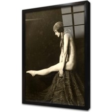 Tablosan Sanatsal Nü Çerçeveli Cam Tablo