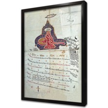 Tablosan Osmanlı Padişah Fermanı Çerçeveli Cam Tablo
