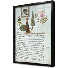 Tablosan Osmanlı Padişah Fermanı Çerçeveli Cam Tablo