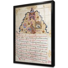 Tablosan Osmanlı Padişah Fermanı Çerçeveli Cam Tablo