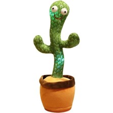 By Öztek Konuşan Dans Eden Kaktüs Müzikli Işıklı Saksı Peluş Oyuncak - Cactus Toy - Dansçı Kaktüs