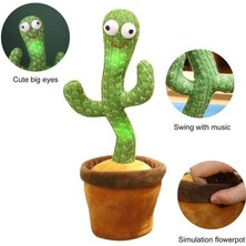 By Öztek Konuşan Dans Eden Kaktüs Müzikli Işıklı Saksı Peluş Oyuncak - Cactus Toy - Dansçı Kaktüs