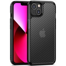 CoverZone Apple iPhone 13 Uyumlu Kılıf Çizgili Kenarları Renkli Koins Kılıf Siyah