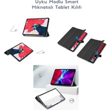 wowacs Xiaomi Mi Pad 5 3'lü Set Smart Uyku Modlu Mıknatıslı Tablet Kılıfı + Temperli Ekran Koruyucu + Kalem Mavi