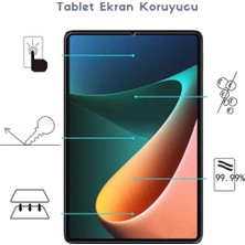 wowacs Xiaomi Mi Pad 5 3'lü Set Smart Uyku Modlu Mıknatıslı Tablet Kılıfı + Temperli Ekran Koruyucu + Kalem Mavi