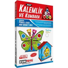 Kumtoys Ahşap Kalemlik ve Kumbara - Kelebek