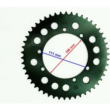 Kuba Cross Black Cat Arka Dişli 428-50T Iç 106 mm 6 Delikli