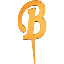 Pastaland Aynalı Altın Pleksi B Harfi