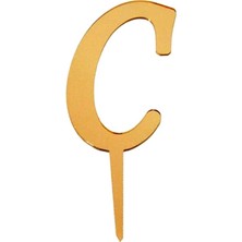 Pastaland Aynalı Altın Pleksi C Harfi