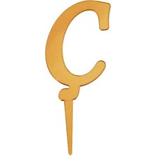 Pastaland Aynalı Altın Pleksi Ç Harfi