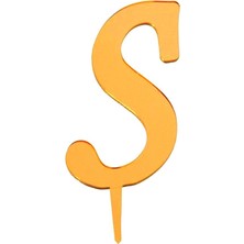 Pastaland Aynalı Altın Pleksi S Harfi