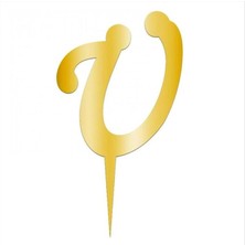 Pastaland Aynalı Altın Pleksi Ü Harfi