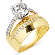 Bilezikci Tektaşlı Alyans 14 Ayar Altın Yüzük