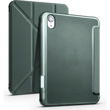 AktarMobile Apple iPad Mini 6. Nesil 2021 Uyumlu Kılıf Kalem Bölmeli Akıllı Kapak Standlı Kılıf Smart Cover