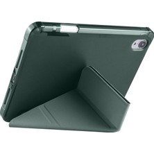 AktarMobile Apple iPad Mini 6. Nesil 2021 Uyumlu Kılıf Kalem Bölmeli Akıllı Kapak Standlı Kılıf Smart Cover