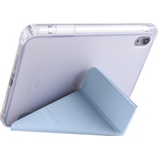 AktarMobile Apple iPad Mini 6. Nesil 2021 Uyumlu Kılıf Kalem Bölmeli Akıllı Kapak Standlı Kılıf Smart Cover