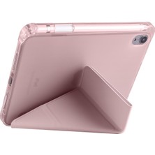 AktarMobile Apple iPad Mini 6. Nesil 2021 Uyumlu Kılıf Kalem Bölmeli Akıllı Kapak Standlı Kılıf Smart Cover