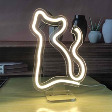Honey Concept Kedi LED Dekoratif Masa ve Gece Lambası