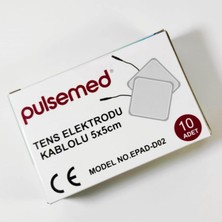 Pulsemed Tens Elektrodu Kablolu 5x5 cm 10 Adet