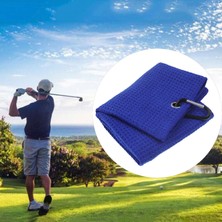 Strade Store Rahat Hafif Golf Havlu Fiber Ağır Karabina Klip Absorbe Ter Havlu Açık Fitness Silin Golf Kulüpleri Accs 51X14CM - Kraliyet Mavi (Yurt Dışından)