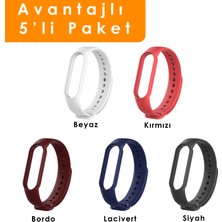 Kyver Xiaomi Mi Band 5 ve 6 Uyumlu Silikon Kordon 5'li Set 3